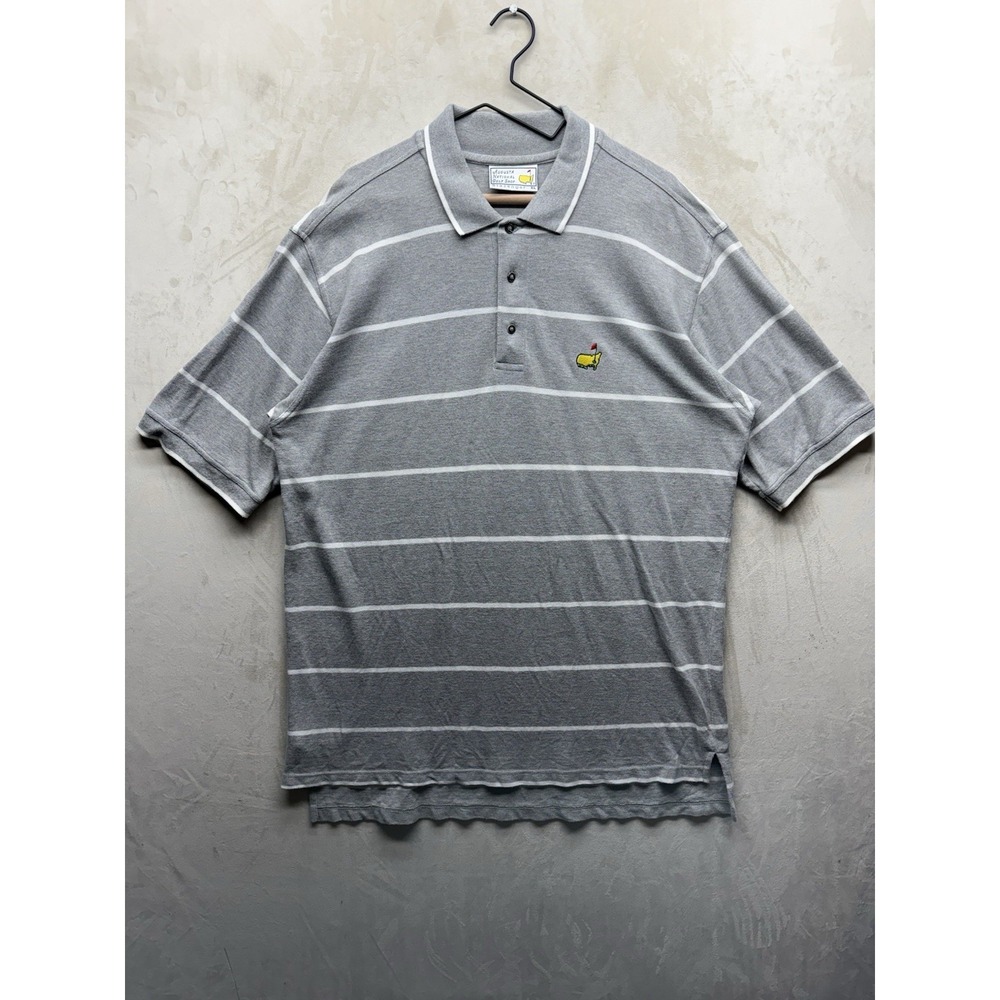 Vintage Masters Augusta Shirt Mens Extra Large Golf Polo Gray Slazenger Short